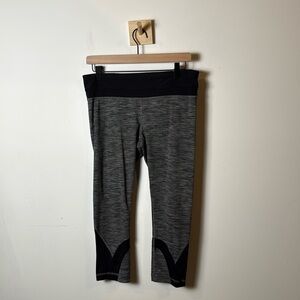 Lululemon Women's Inspire Tight II Mesh Cropped Wee are From Space Black Size 8